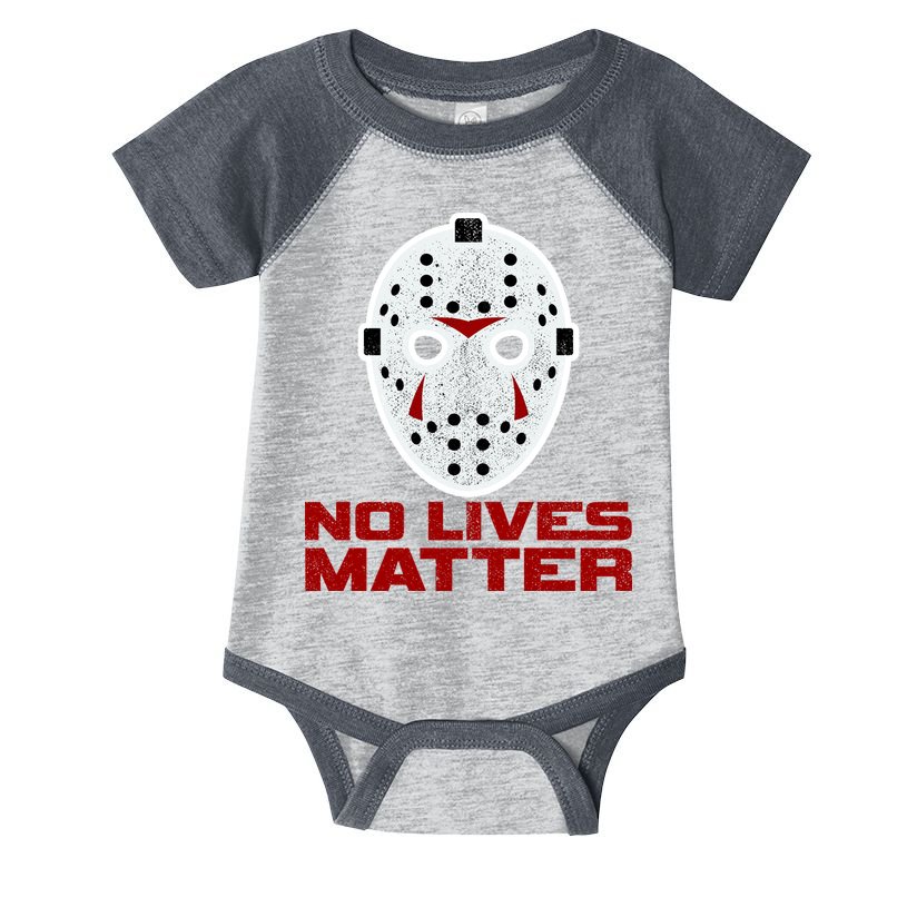 No Lives Matter Scary Halloween Mask Infant Baby Jersey Bodysuit