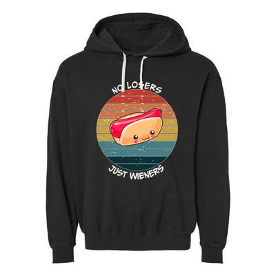 No Losers Just Wieners Garment-Dyed Fleece Hoodie