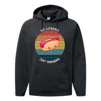 No Losers Just Wieners Performance Fleece Hoodie