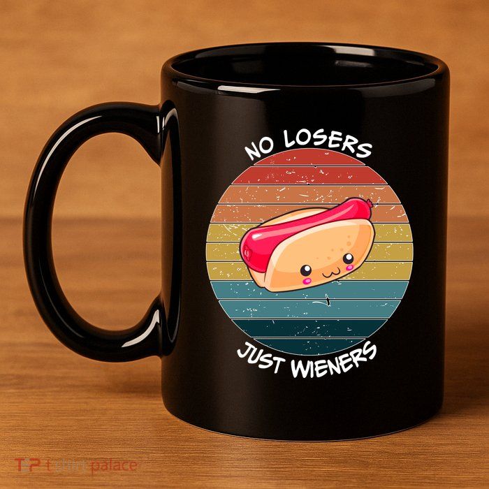No Losers Just Wieners 11oz C Handle Ceramic Mug