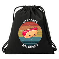 No Losers Just Wieners Drawstring Bag