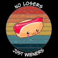 No Losers Just Wieners Drawstring Bag