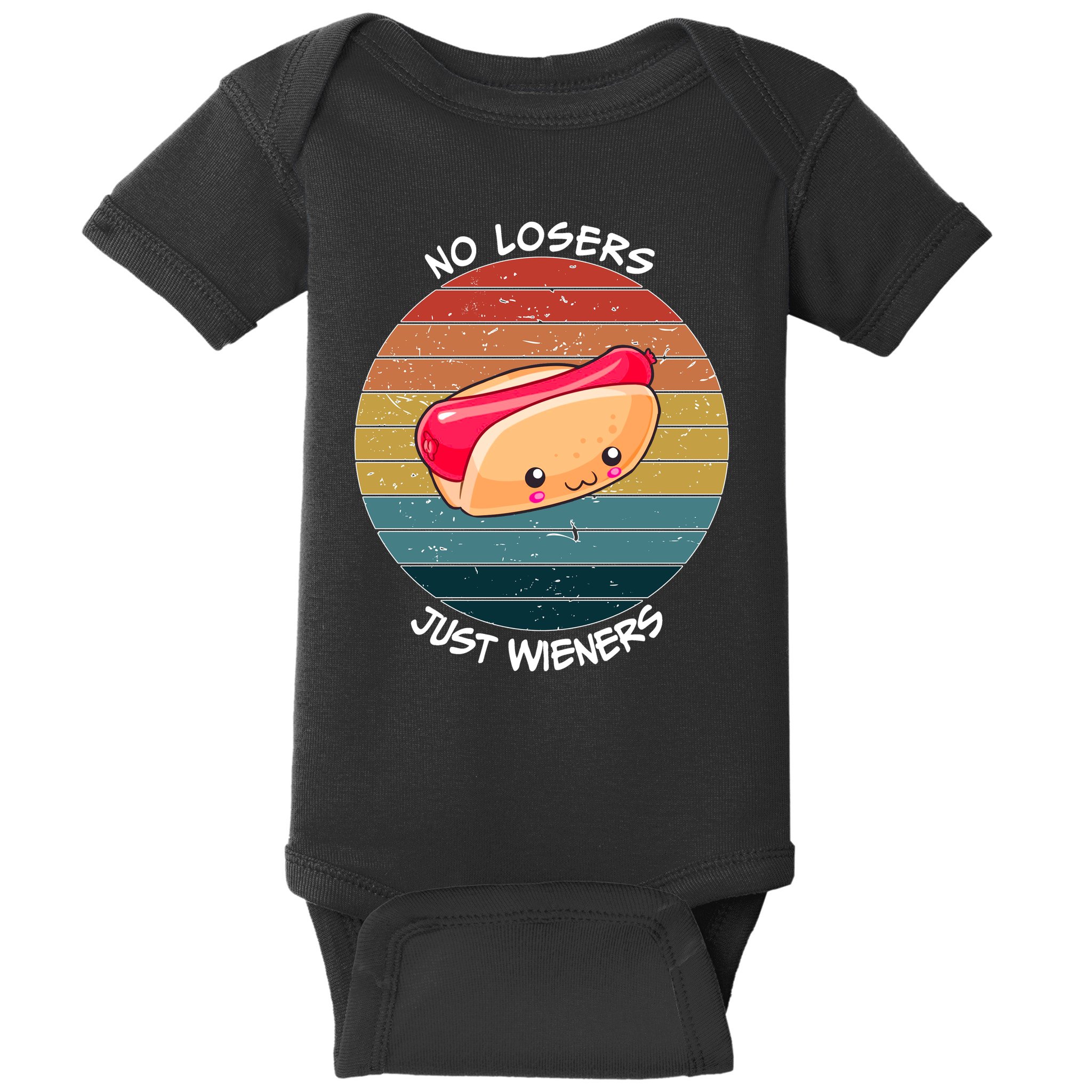 No Losers Just Wieners Baby Bodysuit