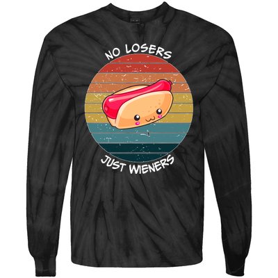 No Losers Just Wieners Tie-Dye Long Sleeve Shirt