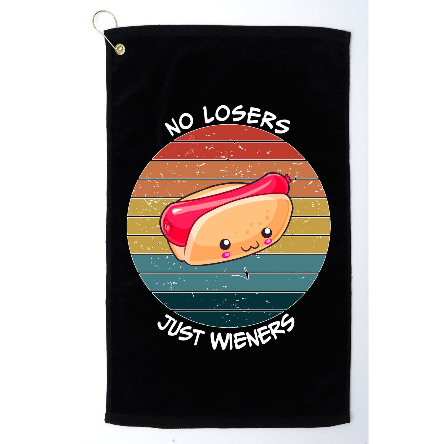 No Losers Just Wieners Golf Towel