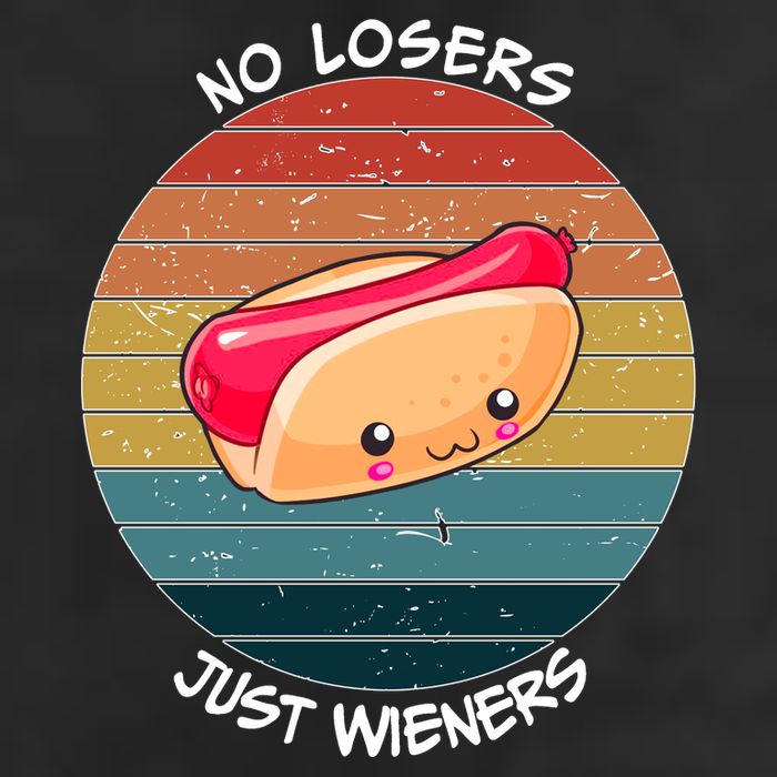 No Losers Just Wieners Golf Towel
