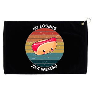 No Losers Just Wieners Grommeted Golf Towel