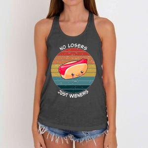 No Losers Just Wieners Women's Knotted Racerback Tank