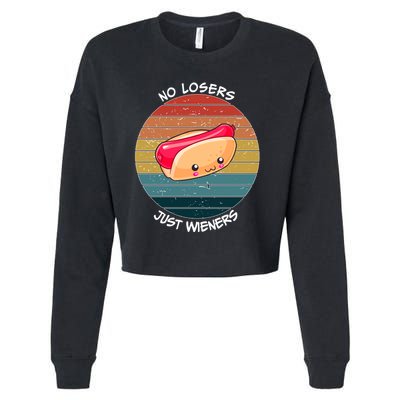 No Losers Just Wieners Cropped Pullover Crew