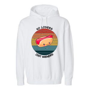 No Losers Just Wieners Garment-Dyed Fleece Hoodie