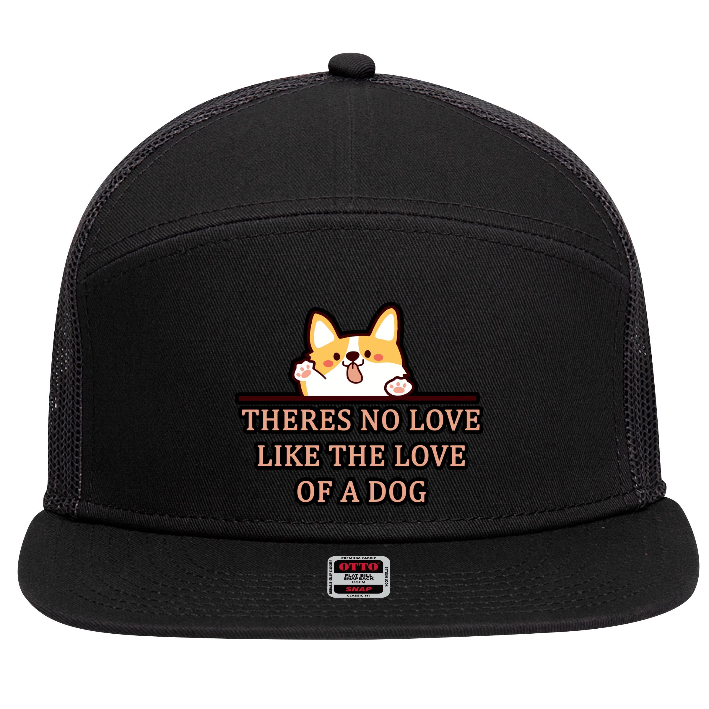 No Loves Like Dogs 7 Panel Mesh Trucker Snapback Hat