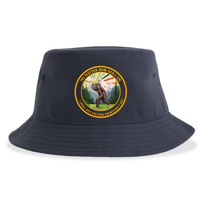 No Matter How Old I Am I Still Get Excited Every Time I See Bigfoot Sustainable Bucket Hat