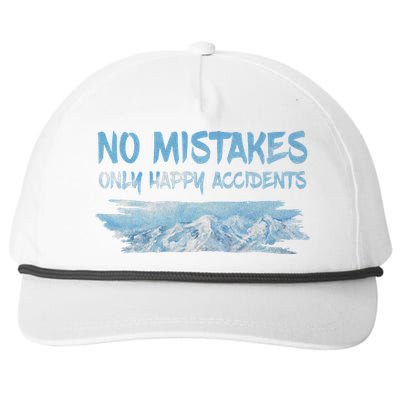 No Mistakes Only Happy Accidents Snapback Five-Panel Rope Hat