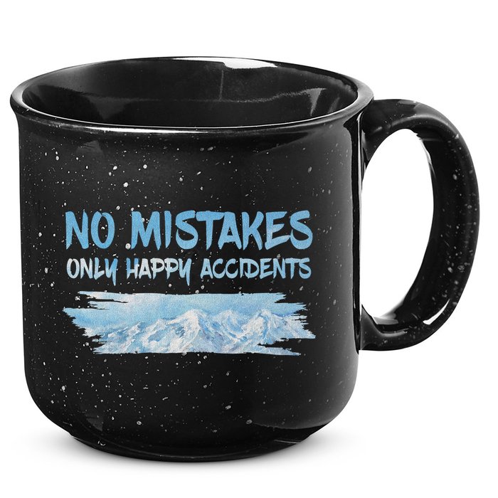 No Mistakes Only Happy Accidents 15oz Campfire Ceramic Mug