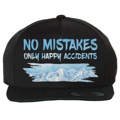 No Mistakes Only Happy Accidents Wool Snapback Cap