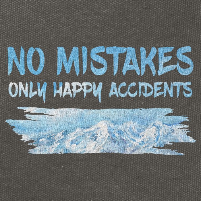 No Mistakes Only Happy Accidents Cotton Canvas Backpack