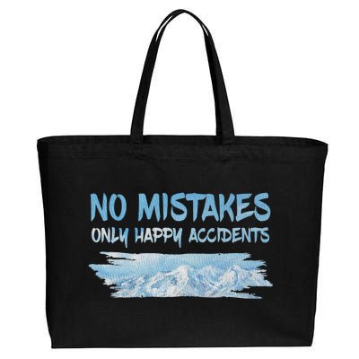 No Mistakes Only Happy Accidents Cotton Canvas Jumbo Tote