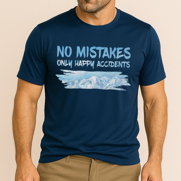 No Mistakes Only Happy Accidents Cooling Performance Crew T-Shirt