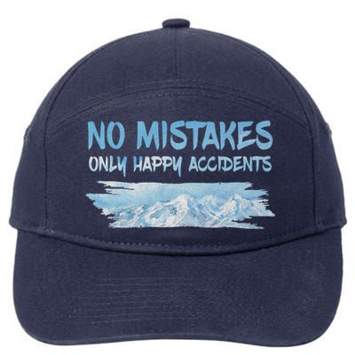 No Mistakes Only Happy Accidents 7-Panel Snapback Hat