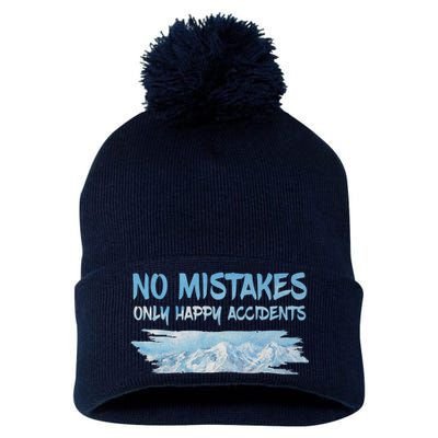 No Mistakes Only Happy Accidents Pom Pom 12in Knit Beanie