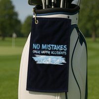 No Mistakes Only Happy Accidents Golf Towel