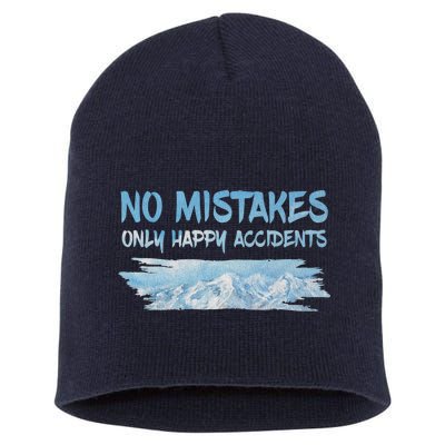 No Mistakes Only Happy Accidents Short Acrylic Beanie