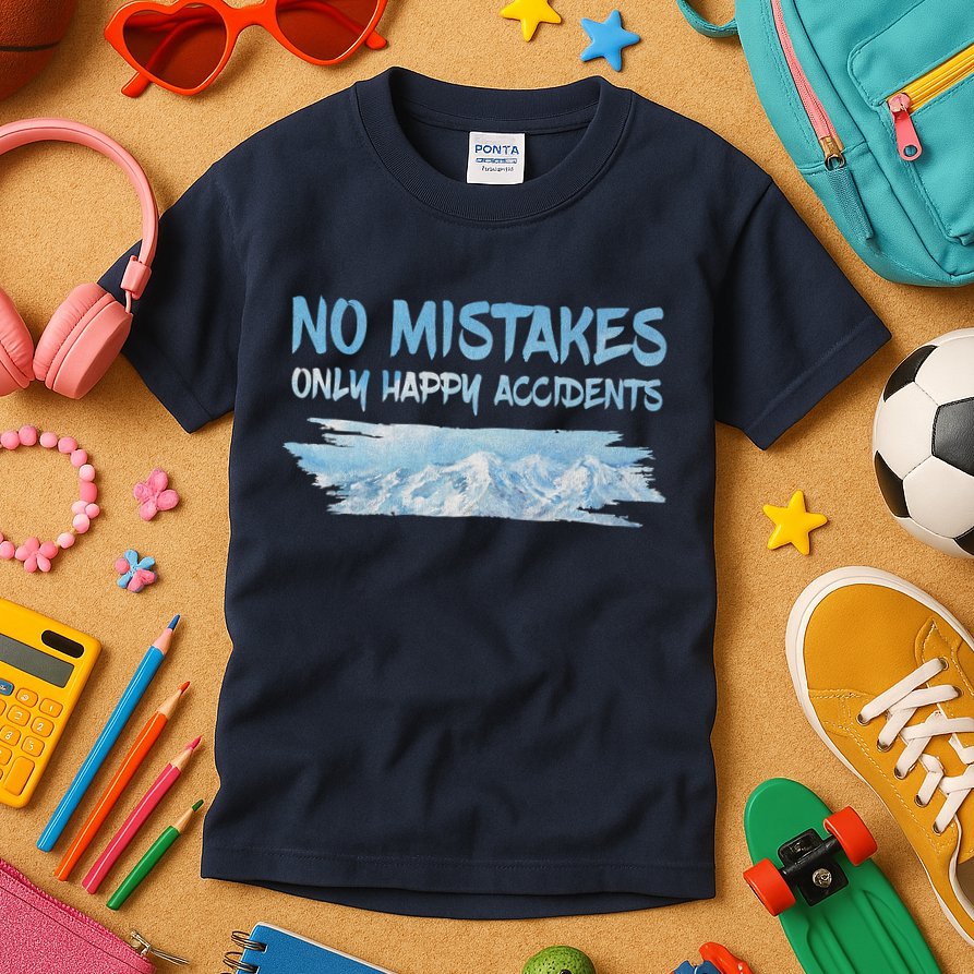 No Mistakes Only Happy Accidents Kids T-Shirt