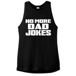 No More Dad Jokes Ladies PosiCharge Tri-Blend Wicking Tank