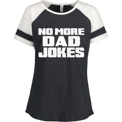 No More Dad Jokes Enza Ladies Jersey Colorblock Tee