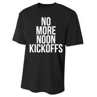 No More Noon Kickoffs Performance Sprint T-Shirt