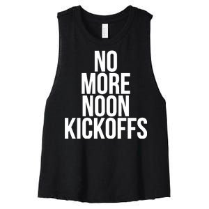 No More Noon Kickoffs Women's Racerback Cropped Tank