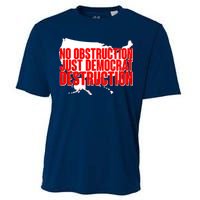 No Obstruction Just Democrat Destruction Cooling Performance Crew T-Shirt