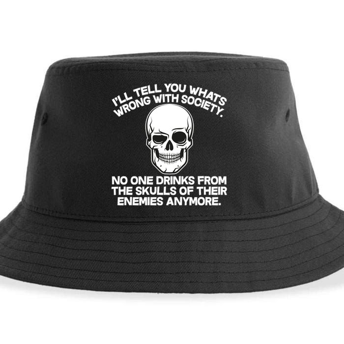 No One Drinks From The Skulls of Their Enemies Anymore Sustainable Bucket Hat