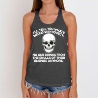 No One Drinks From The Skulls of Their Enemies Anymore Women's Knotted Racerback Tank