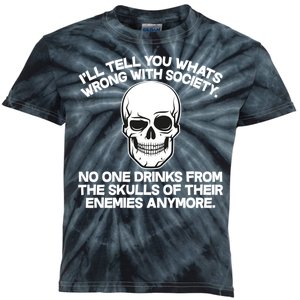 No One Drinks From The Skulls of Their Enemies Anymore Kids Tie-Dye T-Shirt