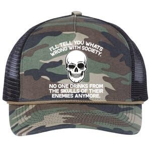 No One Drinks From The Skulls of Their Enemies Anymore Retro Rope Trucker Hat Cap