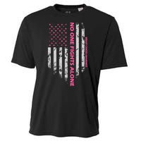 No One Fight Alone Breast Cancer Awareness Flag Cooling Performance Crew T-Shirt