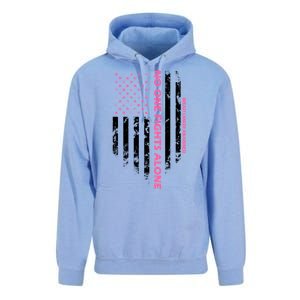 No One Fight Alone Breast Cancer Awareness Flag Unisex Surf Hoodie