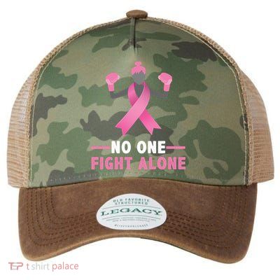 No One Fights  Alone Breast Cancer Legacy Tie Dye Trucker Hat