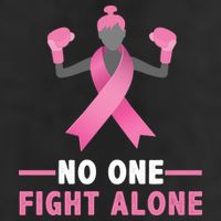 No One Fights  Alone Breast Cancer 7 Panel Mesh Trucker Snapback Hat