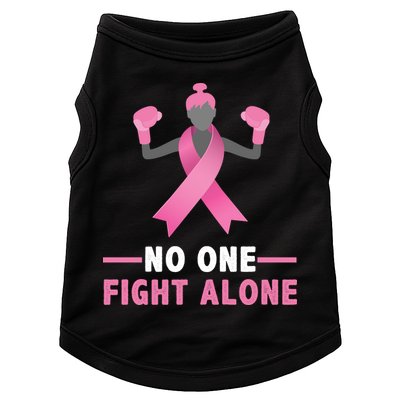 No One Fights  Alone Breast Cancer Doggie Tank