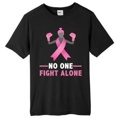 No One Fights  Alone Breast Cancer Tall Fusion ChromaSoft Performance T-Shirt