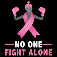 No One Fights  Alone Breast Cancer Flat Bill Trucker Hat