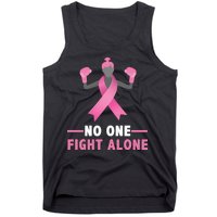 No One Fights  Alone Breast Cancer Tank Top