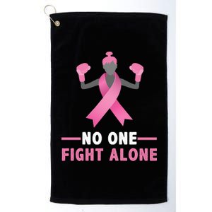 No One Fights  Alone Breast Cancer Platinum Collection Golf Towel