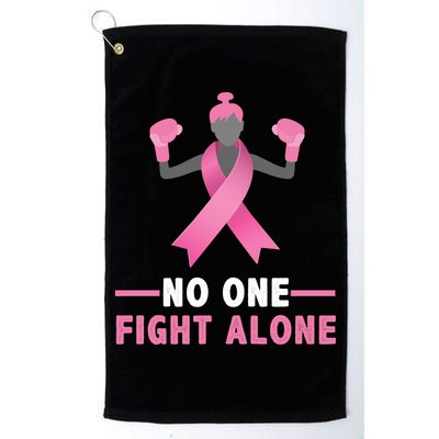 No One Fights  Alone Breast Cancer Golf Towel