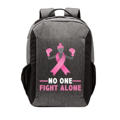 No One Fights  Alone Breast Cancer Vector Backpack