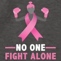 No One Fights  Alone Breast Cancer Vector Backpack