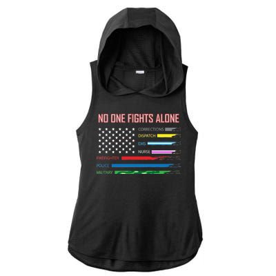 No One Fights Alone Ladies PosiCharge Tri-Blend Wicking Draft Hoodie Tank