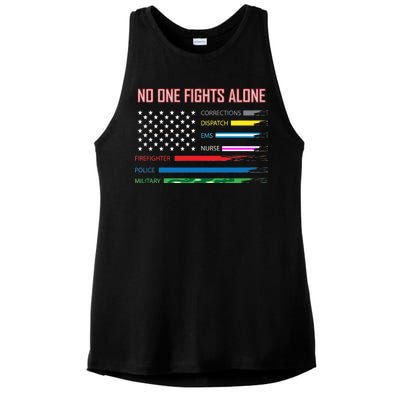 No One Fights Alone Ladies PosiCharge Tri-Blend Wicking Tank